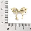 Brass Micro Pave Clear Cubic Zirconia Pendants ZIRC-L104-005G-2