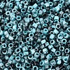 Opaque Picasso Cylinder Glass Beads SEED-Q039-06A-17-3