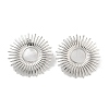 304 Stainless Steel Flower Stud Earrings for Women EJEW-U022-09P-2