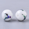 Christmas Opaque Glass Beads EGLA-R113-03D-2