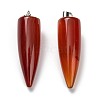 Natural Red Agate Pointed Pendants G-D040-01P-B02-2