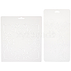 2Sheets 2 Styles Plastic Drawing Painting Stencils Templates DIY-CA0001-86-1