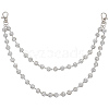 1Pc Polymer Clay Rhinestone Round Beads Trousers Chain AJEW-CY0002-45-7