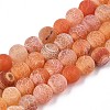 Natural Weathered Agate Beads Strands G-S259-05H-8mm-1