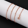 2mm Rack Plating Brass Satellite Chain Necklaces for Women Men MAK-L044-33RG-2