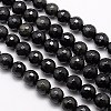 Natural Obsidian Beads Strands X-G-G549-6mm-02-1