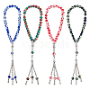 4Pcs 4 Colors Prayer Rosary Bracelets BJEW-PH0004-62-1