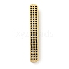 Brass Micro Pave Clear Cubic Zirconia Beads KK-G493-13G-02-1