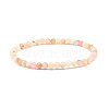 Natural Pink Opal Round Beaded Stretch Bracelet BJEW-JB07744-1