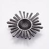 Brass Micro Pave Cubic Zirconia Pendants ZIRC-E121-10B-2