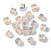 100Pcs Transparent Electroplate Glass Beads GLAA-K064-08A-AB05-1