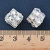Brass Micro Pave Cubic Zirconia Beads KK-S336-07S-C-3