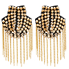 Fashionable Punk Style Chain Tassel Epaulettes DIY-WH0304-475G-1