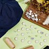 24 Bags Flat Round Cloth Cap Nail Buttons BUTT-BC0001-21E-4