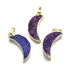 Natural Druzy Agate Pendants G-O176T-08A-G-1