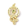 Brass Micro Pave Cubic Zirconia Pendants KK-P224-07G-2