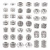 100Pcs 20 Styles Tibetan Style Alloy European Beads TIBE-TA0001-27-2