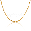 Soldered Brass Coated Iron Curb Chains CH-CJ0001-01A-G-7