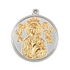 304 Stainless Steel Pendants STAS-K311-04GP-1