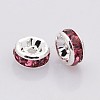 Brass Rhinestone Spacer Beads RB-A014-Z6mm-23S-2