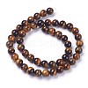 Round Tiger Eye Beads Strands X-Z0RQT012-2