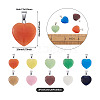 Cheriswelry 20Pcs 10 Colors Cat Eye Pendants G-CW0001-10-13