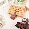 Walnut Wood Pendant Keychains KEYC-TAC0034-06D-6