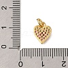 Rack Plating Brass Micro Pave Cubic Zirconia Pendants ZIRC-F142-14A-G-3