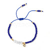 Adjustable Evil Eye Glass Braided Bead Bracelets for Women ZW1974-3-1