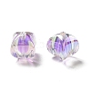 Two Tone UV Plating Rainbow Iridescent Acrylic Beads TACR-D010-04B-2