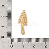 Brass Micro Pave Clear Cubic Zirconia Pendants KK-M294-25G-3