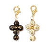 2Pcs 2 Colors Cross Acrylic Pendant Decorations HJEW-JM02375-1