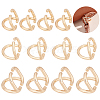 WADORN 12Pcs 3 Style Zinc Alloy Double D Ring Clasps FIND-WR0007-87-1