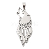 201 Stainless Steel Big Pendants STAS-Q341-23P-1