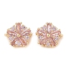 Brass Pave Cubic Zirconia Spacer Bars LS-KK-B090-03A-02G-1