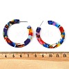 Cellulose Acetate(Resin) Half Hoop Earrings KY-S163-374-3