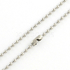 Tarnish Resistant 304 Stainless Steel Ball Chain Necklace Making NJEW-R225-05-2