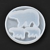 Polar Bear Silhouette Silicone Pendant Molds DIY-P029-11-2