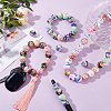 64Pcs 8 Colors Round Silicone Focal Beads SIL-GA0001-29B-4