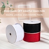 Polyester Imitation Burlap Ribbon OCOR-WH0032-21B-7