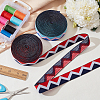10 Yards 2 Colors Flat Nylon Elastic Band with Wave Pattern EC-FG0001-04-4