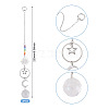 2Pcs Brass Sun Moon Star Hanging Ornaments HJEW-TA00371-3