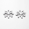 Tarnish Resistant Original Color Flower 201 Stainless Steel Pendants X-STAS-C014-1-2