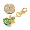Angel Glass & Alloy Pendant Decorations HJEW-MZ00360-10-3