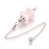 Natural Rose Quartz Dowsing Pendulums KK-F756-09H-2