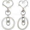 18Pcs Alloy Swivel Keychain Clasps KEYC-SP0001-48B-P-6
