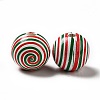 Christmas Theme Printed Natural Wooden Beads WOOD-L020-A06-2