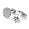 Non-Tarnish 201 Stainless Steel Flat Round Stud Earring Findings STAS-K259-18C-P-2