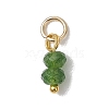 11Pcs 11 Colors Dyed Natural Malaysia Jade Faceted Rondelle Beaded Charms PALLOY-JF04797-01-3