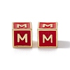 Rack Plating Brass Enamel Beads KK-B060-04G-03M-2